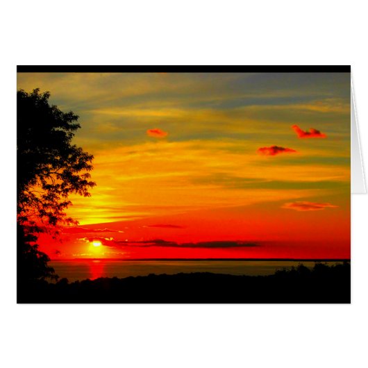 God Bless America Sunset Cards (Front Horizontal)
