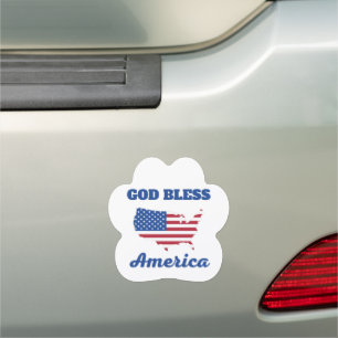 God Bless AMERICA T-Shirt Car Magnet