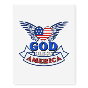 God Bless America Temporary Tattoos