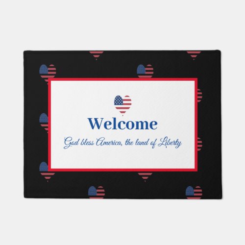 God Bless America The Land of Liberty Doormat