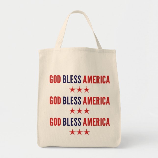 God Bless America Tote Bag (Front)