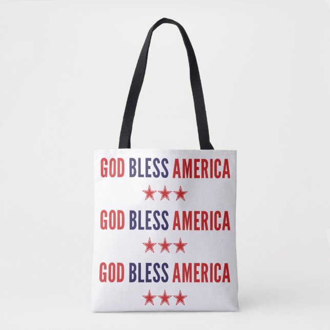 God Bless America Tote Bag (Front)