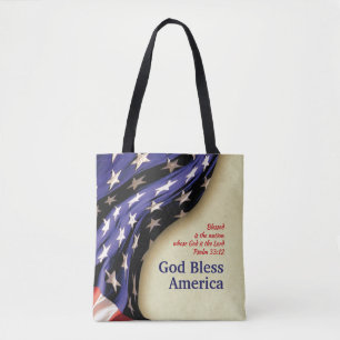 GOD BLESS AMERICA TOTE BAG