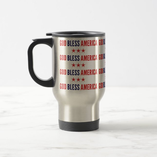 God Bless America Travel Mug (Left)
