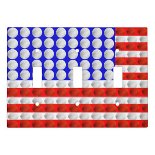 God Bless America Triple Toggle Light Switch Cover