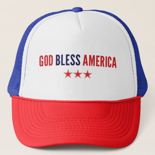 God Bless America Trucker Hat