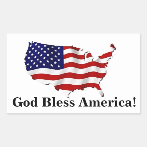 God Bless America United States Flag Sticker