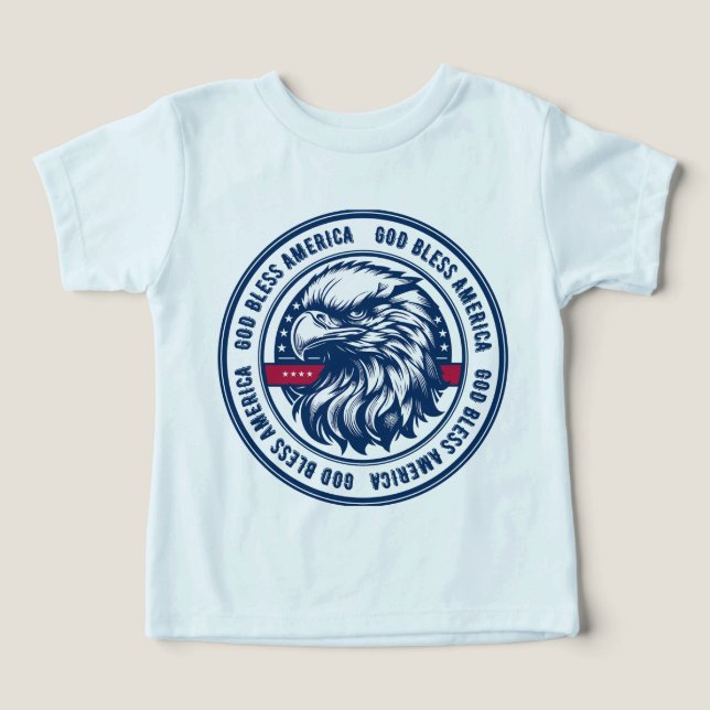 God Bless America, USA eagle in circle Toddler T-shirt (Design Front)