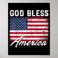 God Bless America USA Flag 4th of July Patriotic