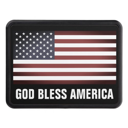 God bless America vintage American flag patriotic Hitch Cover
