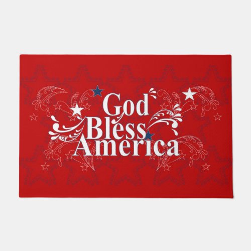 God Bless America Welcome Mat