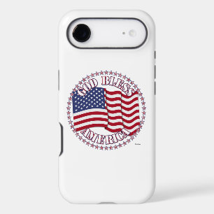 God Bless America With USA Flag And 50 Stars iPhone 17 Air Case