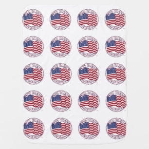 God Bless America With USA Flag And 50 Stars Swaddle Blanket