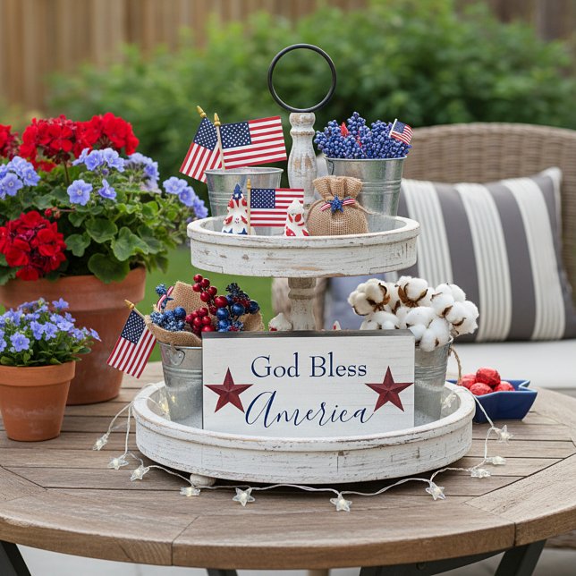 God bless America Wooden Box Sign (Creator Uploaded)