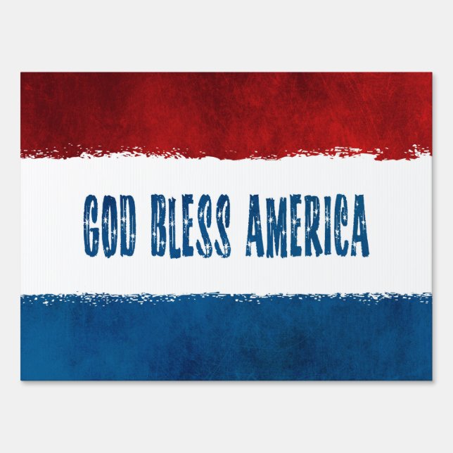 God Bless America Yard Sign (Back)