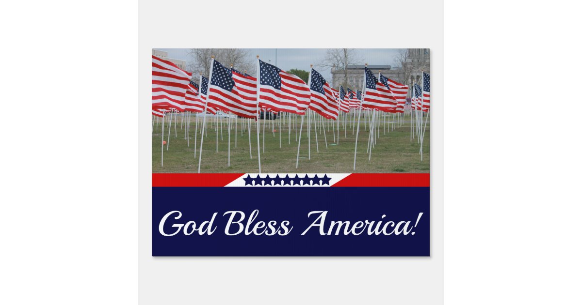 God Bless America Yard Sign | Zazzle