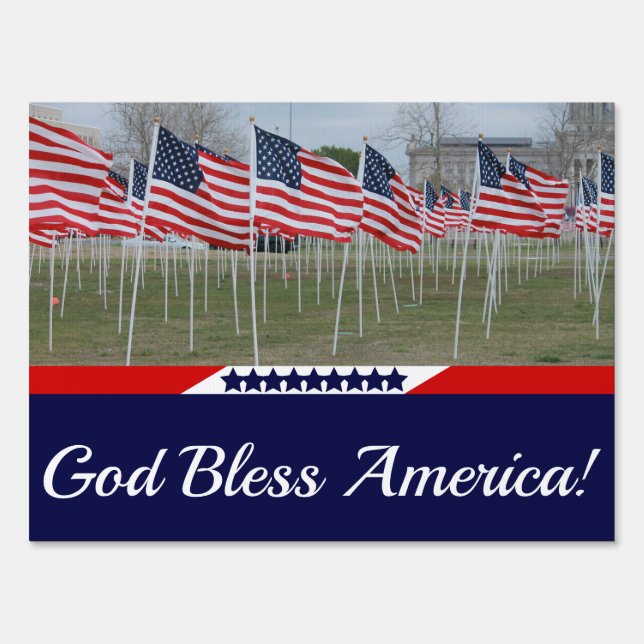 God Bless America Yard Sign (Front)