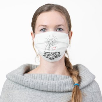 God Bless And Protect You. Fear Thou Not Be Strong Adult Cloth Face Mask by DigitalSolutions2u at Zazzle