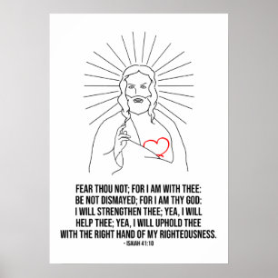 God Bless And Protect You. Fear Thou Not Be Strong Poster