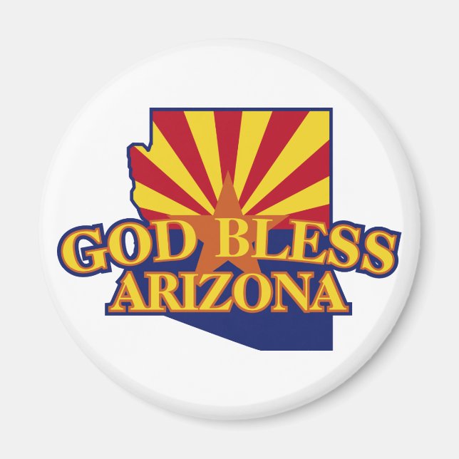 God Bless Arizona Magnet (Front)