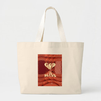 God Bless Art Print Large Tote Bag