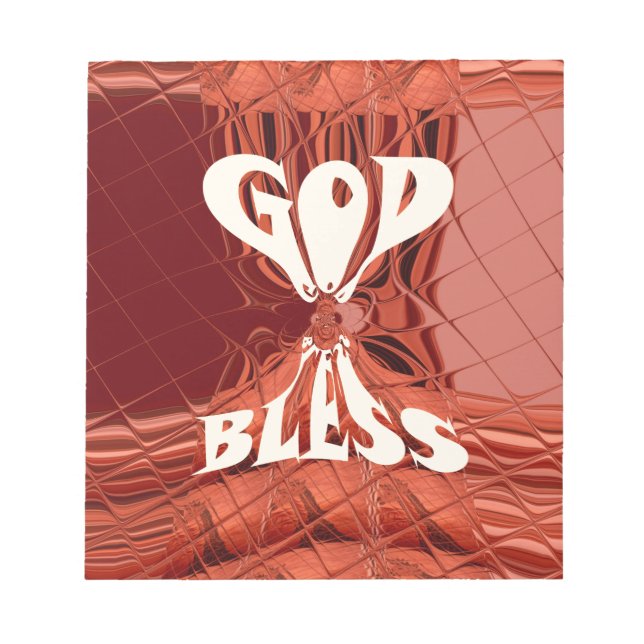 God Bless Art Print Notepad (Front)