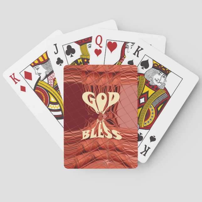 God Bless Art Print Poker Cards (Back)