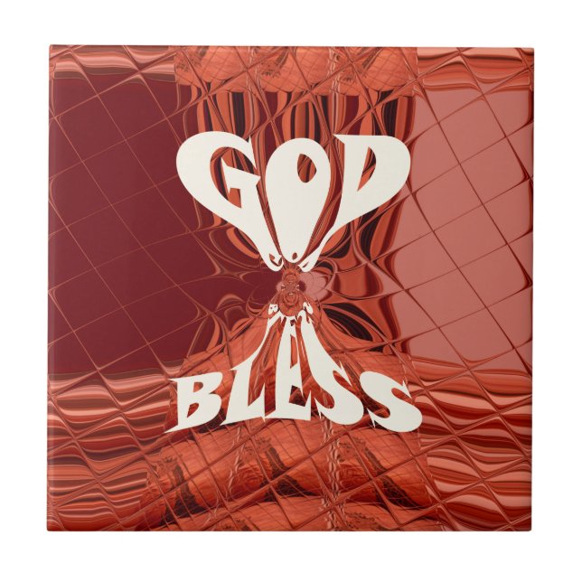 God Bless Art Print Tile (Front)