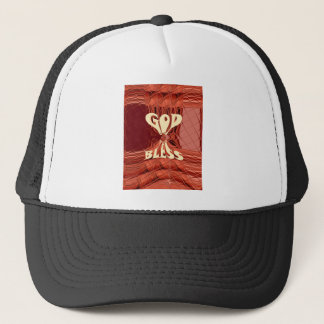 God Bless Art Print Trucker Hat