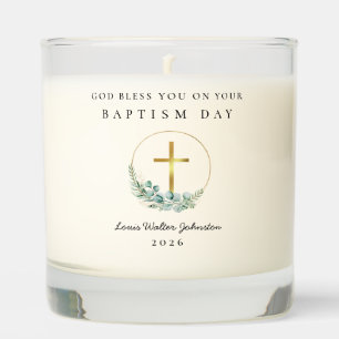 God Bless Baptism Botanical Scented Candle