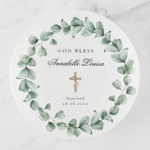 God Bless Baptism Eucalytus Trinket Tray