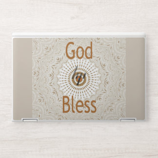 God Bless beautiful amazing text quote design HP Laptop Skin