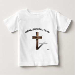GOD BLESS COAST GUARD with rugged cross Baby T-Shirt