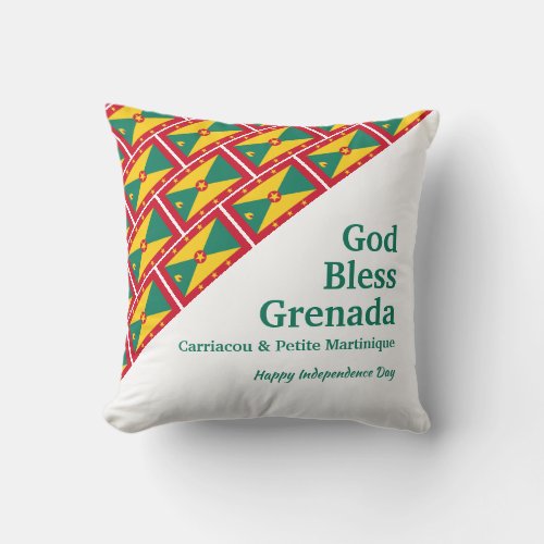 GOD BLESS GRENADA Custom Scripture Throw Pillow