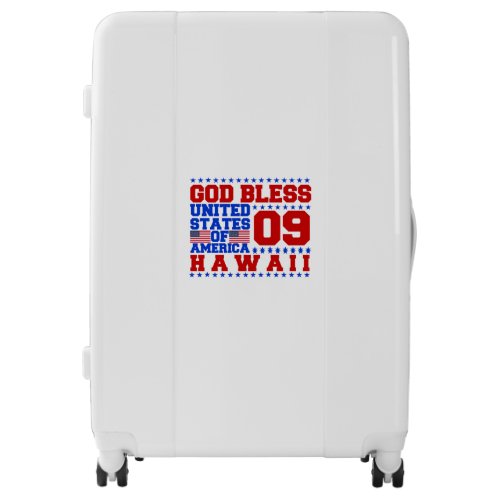 God Bless Hawaii 09 Birthday Designs Luggage