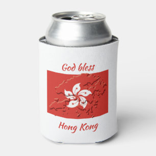 GOD BLESS HONG KONG CAN COOLER