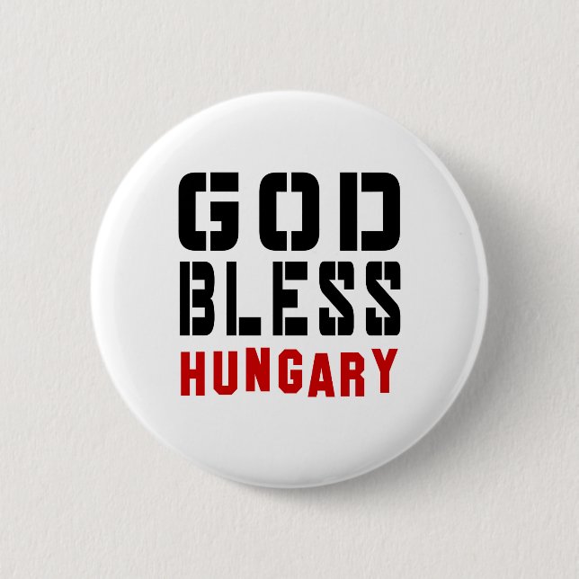 God Bless Hungary Button (Front)
