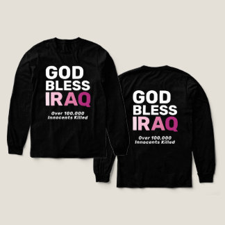 God Bless Iraq Anti-War Honoring Innocent Lives Tri-Blend Shirt