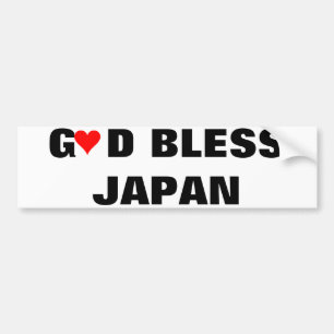 GOD BLESS JAPAN BUMPER STICKER