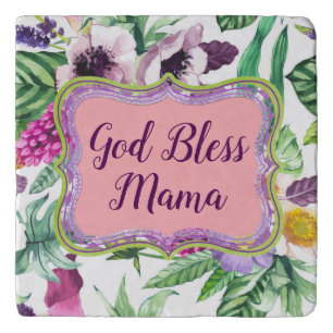 God Bless Mama Trivet