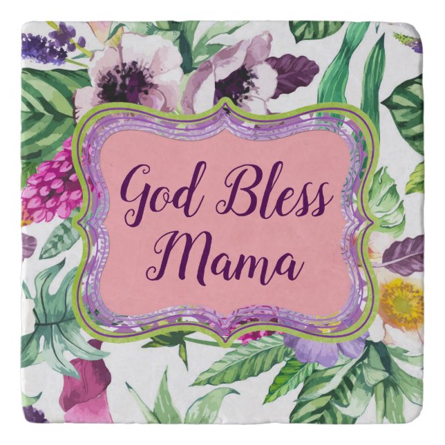 God Bless Mama Trivet (Front)