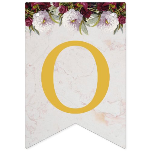 God Bless Name Floral Peonies Baptism Communion Bunting Flags