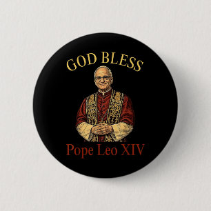 God Bless New Pope Leo Xiv Catholic Church Faith S Button