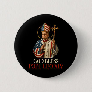 God Bless New Pope Leo Xiv Catholic Church Faith S Button