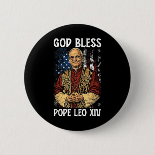 God Bless New Pope Leo Xiv Catholic Church Faith S Button