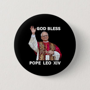 God Bless New Pope Leo Xiv Catholic Church Faith S Button