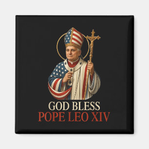 God Bless New Pope Leo Xiv Catholic Church Faith S Magnet