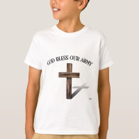 GOD BLESS OUR ARMY with rugged cross