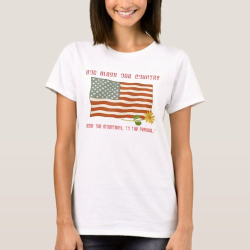 God Bless Our Country Flag Tee