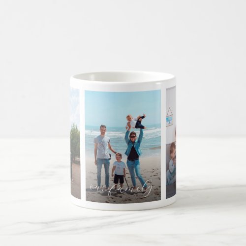 God Bless Our Family Amen 3 Custom Photos Coffee Mug